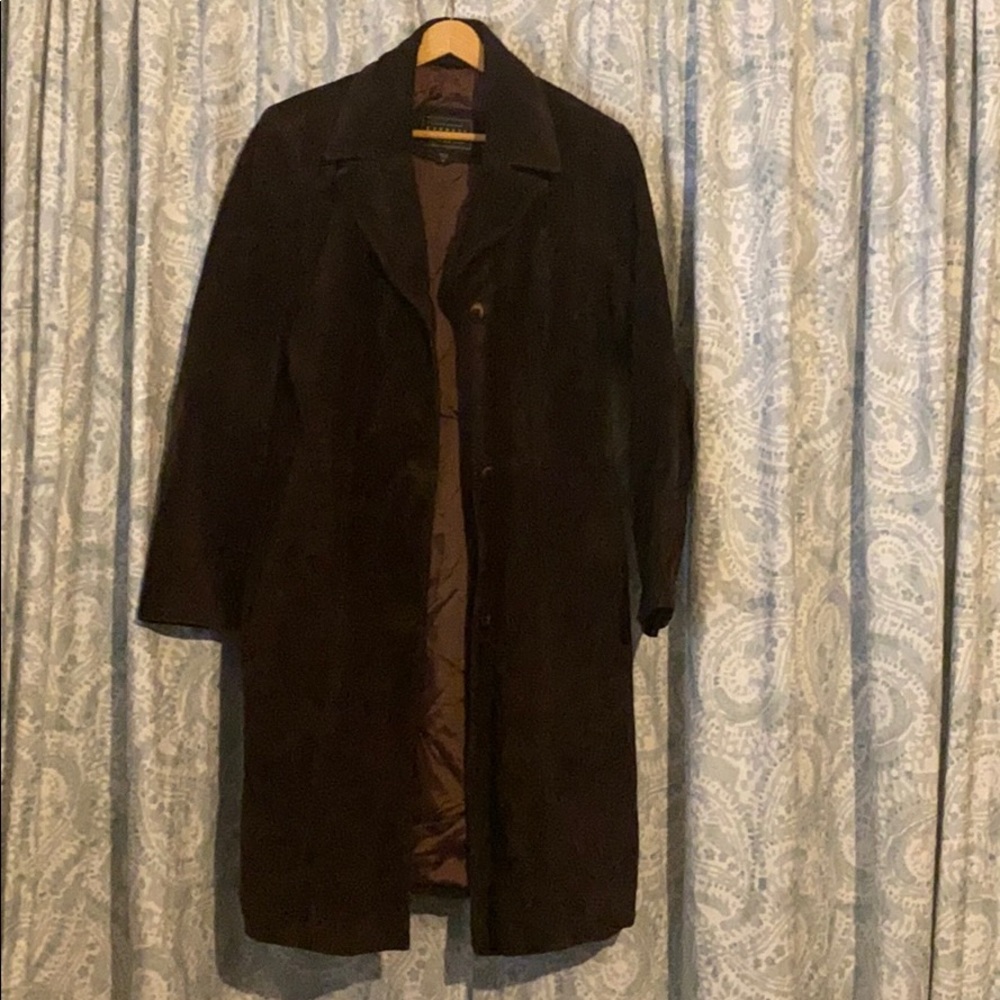 Vintage Express Suede Leather Trench Coat